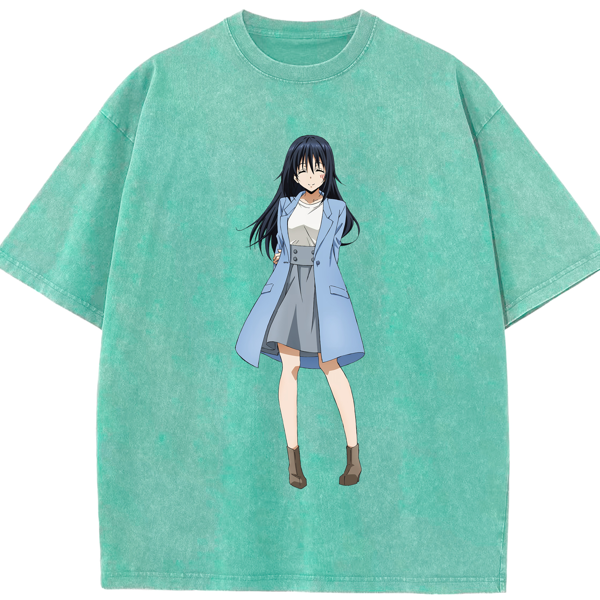（画像用） 転スラ Regarding Reincarnated to Slime 綿100% ヴィンテージ風 半袖Tシャツ（フロントプリント）